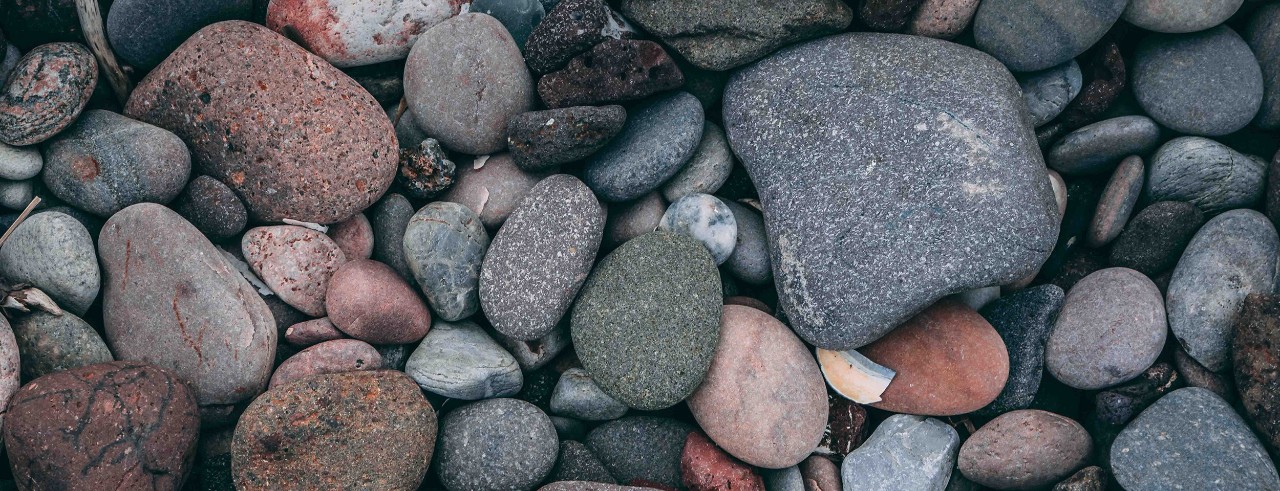 Rocks and pebbles on the ground