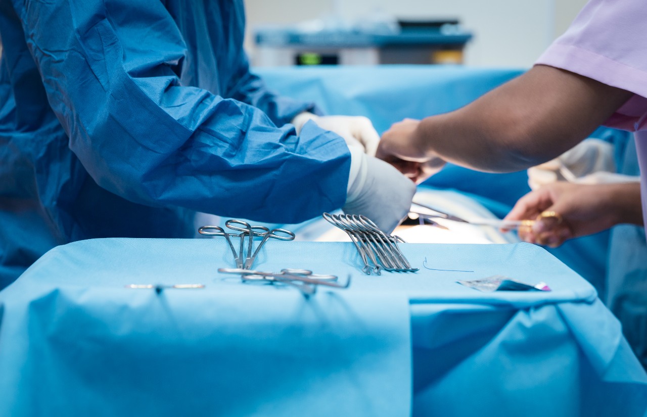 stock photo of surgery in process