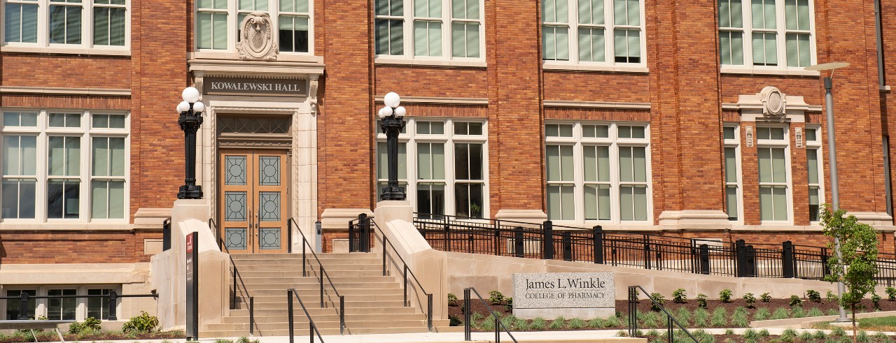 Exterior of Kowalewski Hall , home to the UC College of Pharmacy