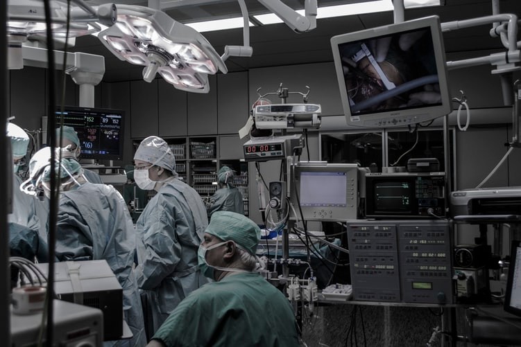 scene from an operating room with a ventilator