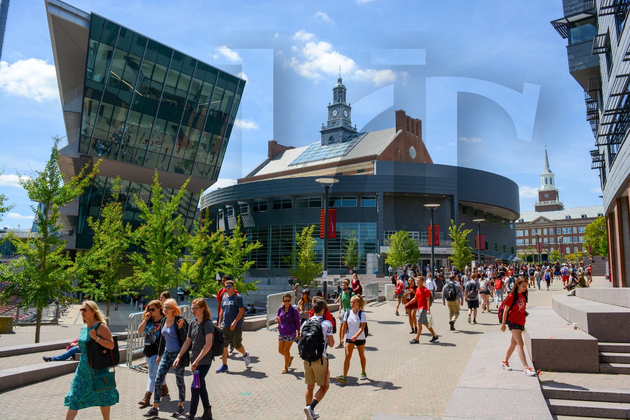 MainStreet filled with students on a sunny day