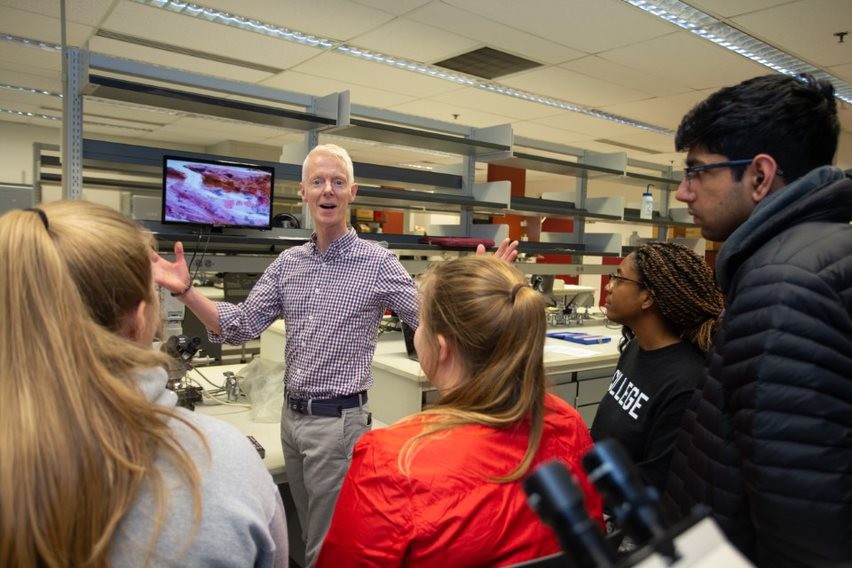 David Askew, PhD, shown with students.
