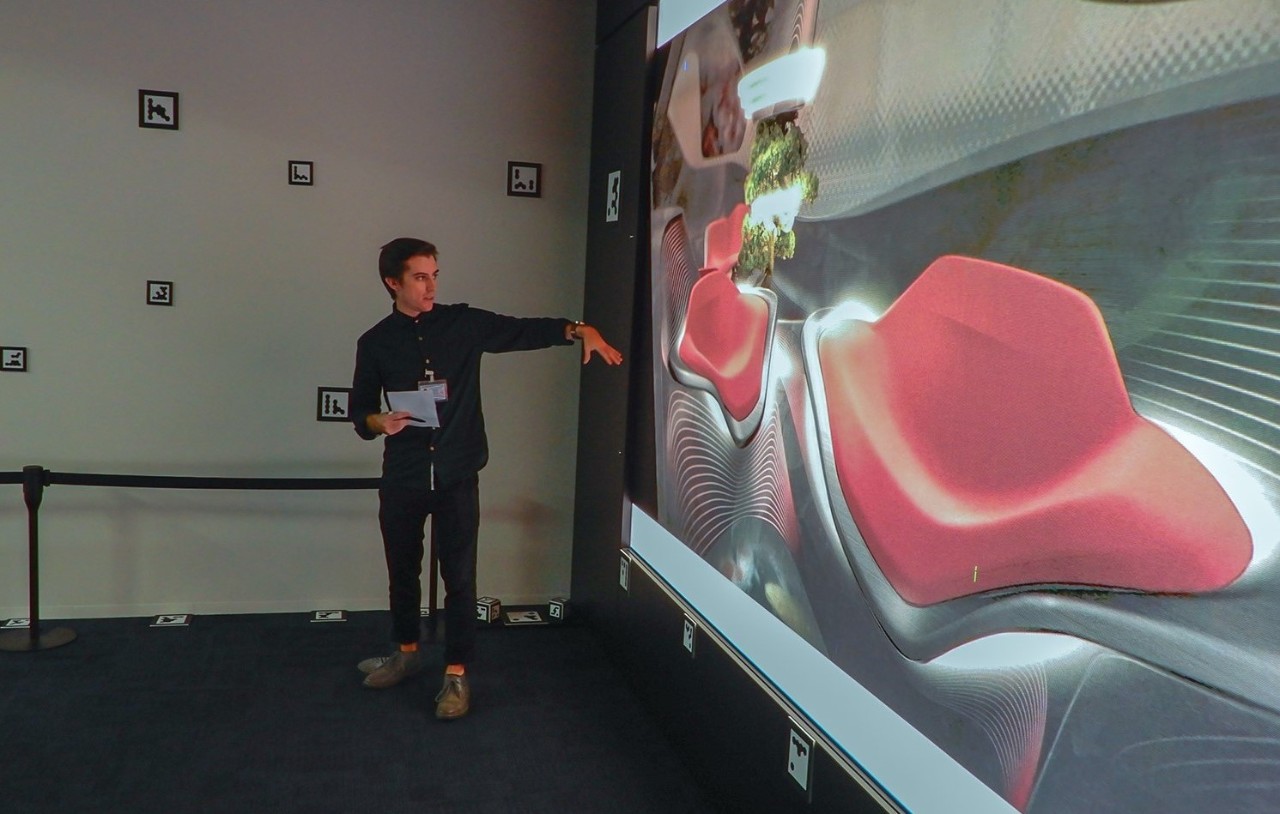 UC student presents a design concept for a car interior