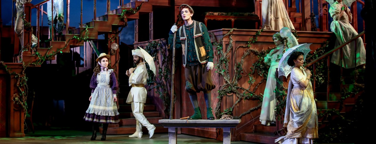 A photograph of an ensemble scene from CCM's March 2020 production of 'The Secret Garden.' Photo/Mark Lyons.