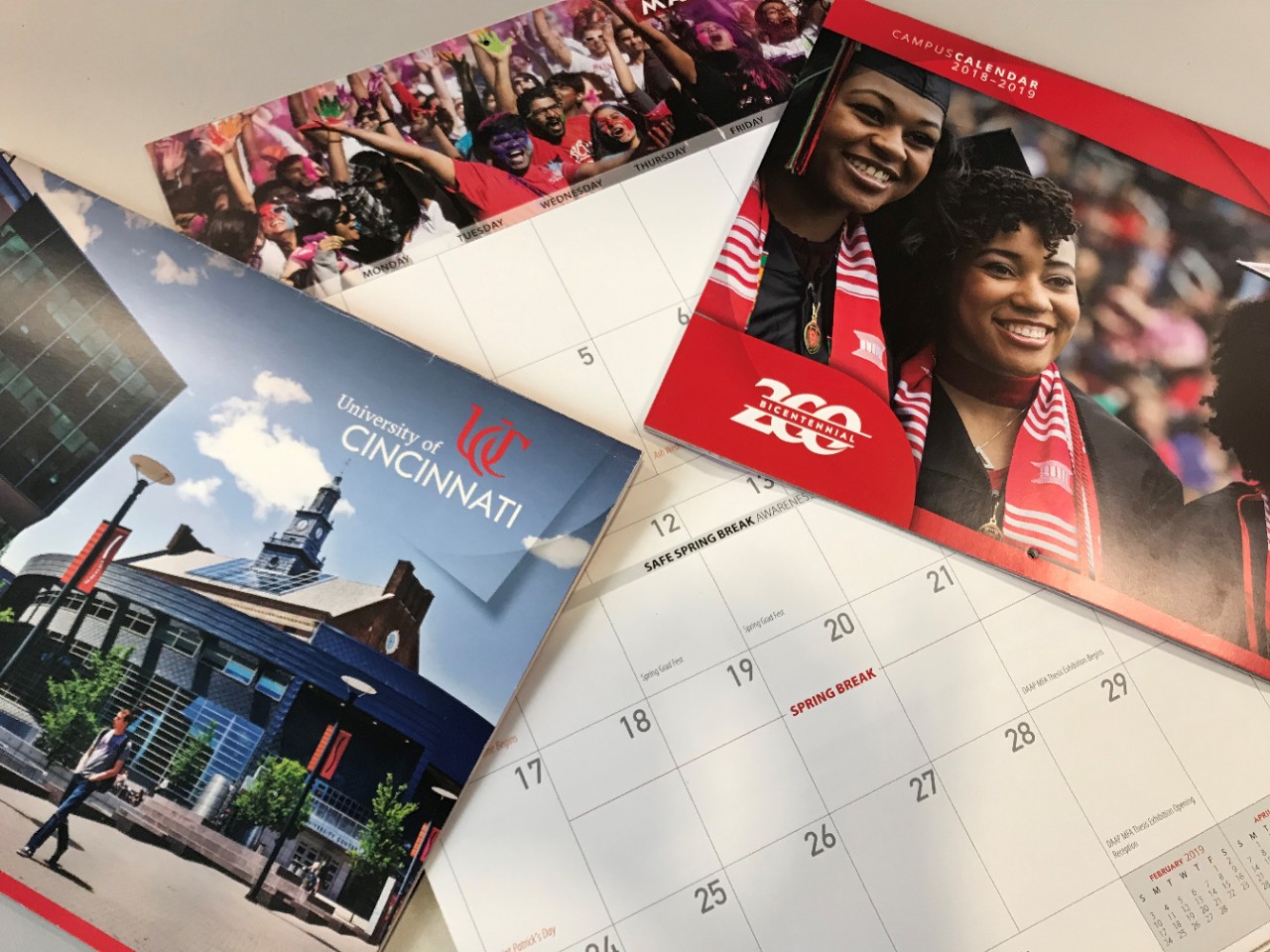 Campus calendars from past academic years