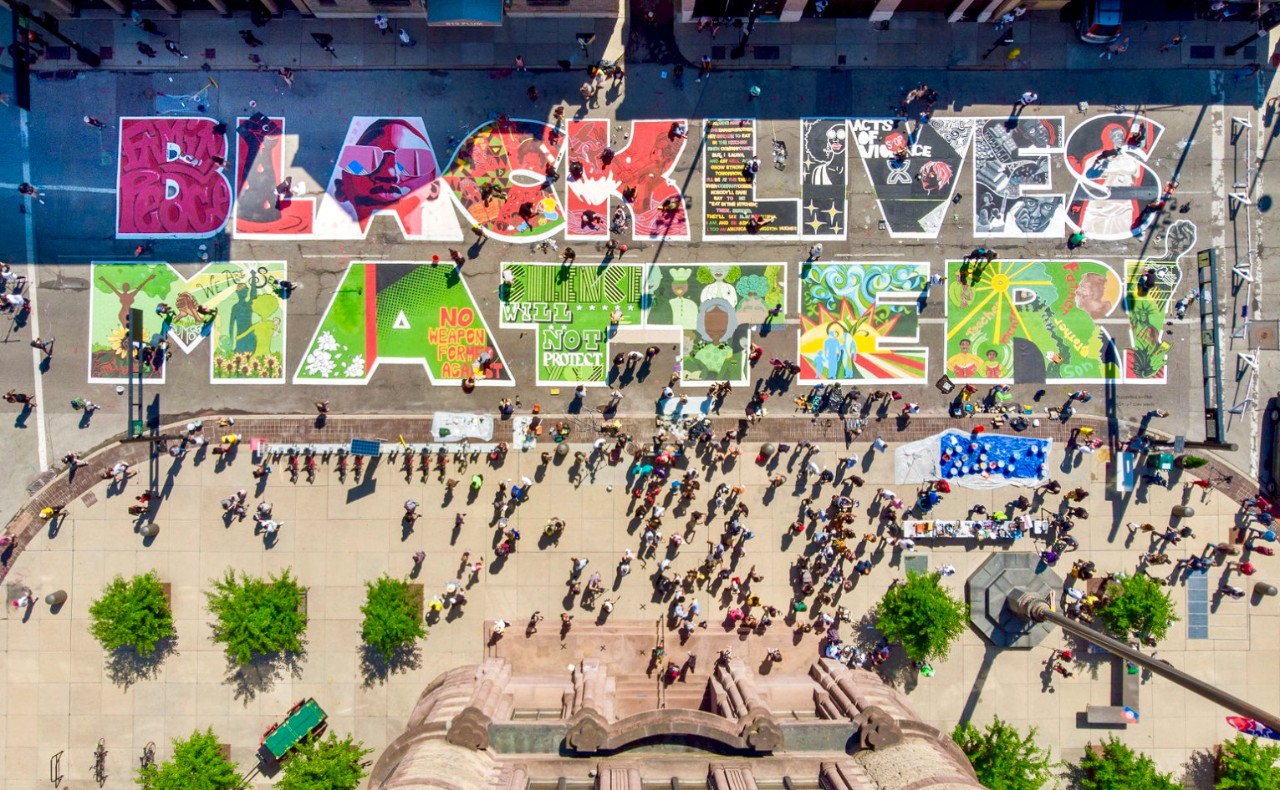 UC DAAP artists help design Cincinnati's Black Lives Matter! street