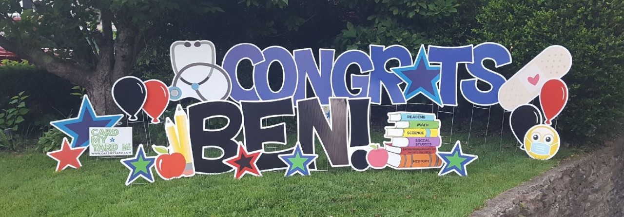 congratulations sign to ben kinnear