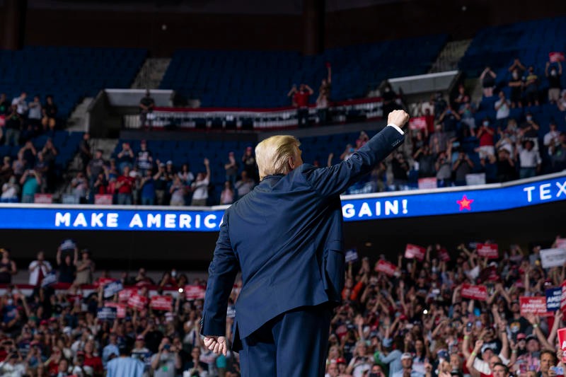 Donald Trump at a rally.