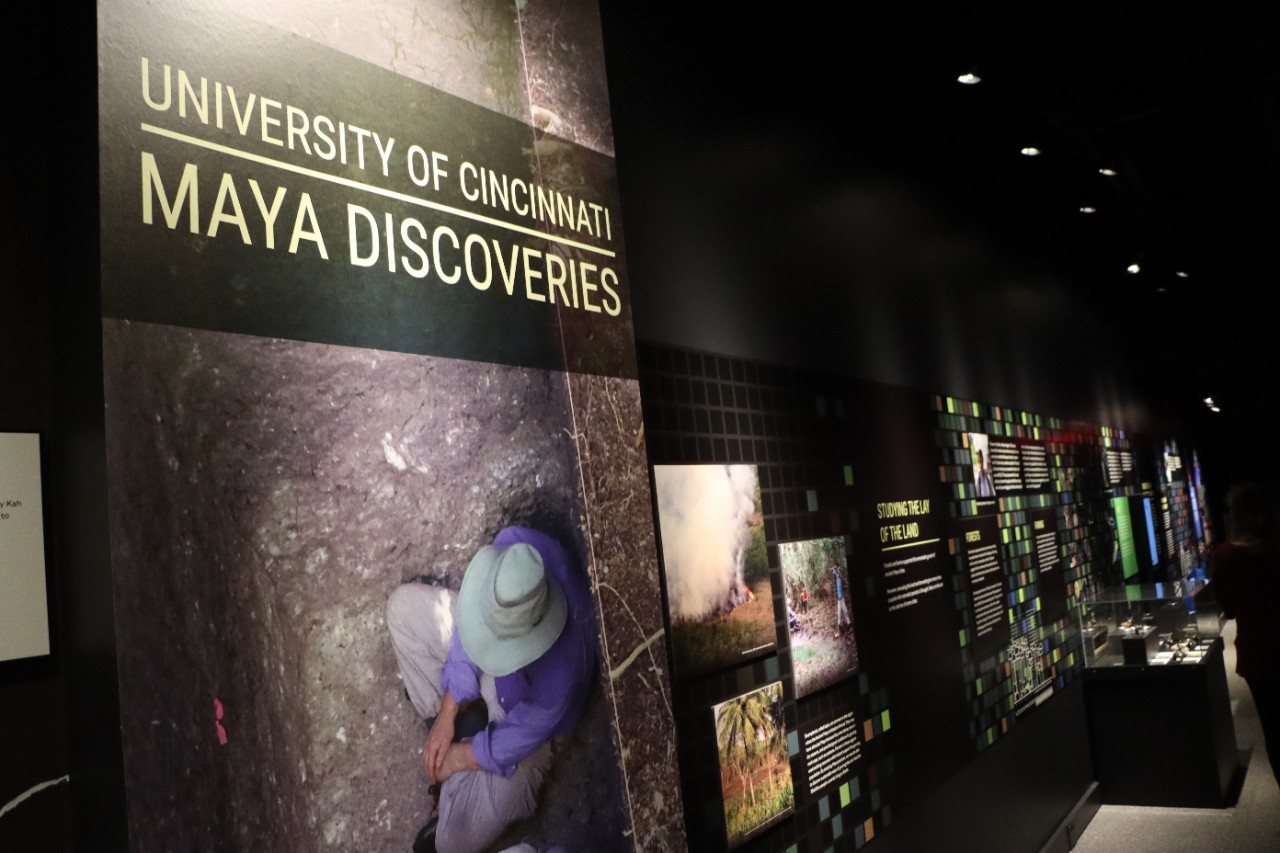 Entrance to the interactive UC Maya exhibit at Cincinnati Museum Center.