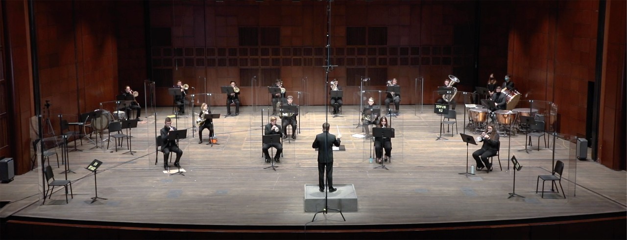 The CCM Wind Symphony performs in Corbett Auditorium