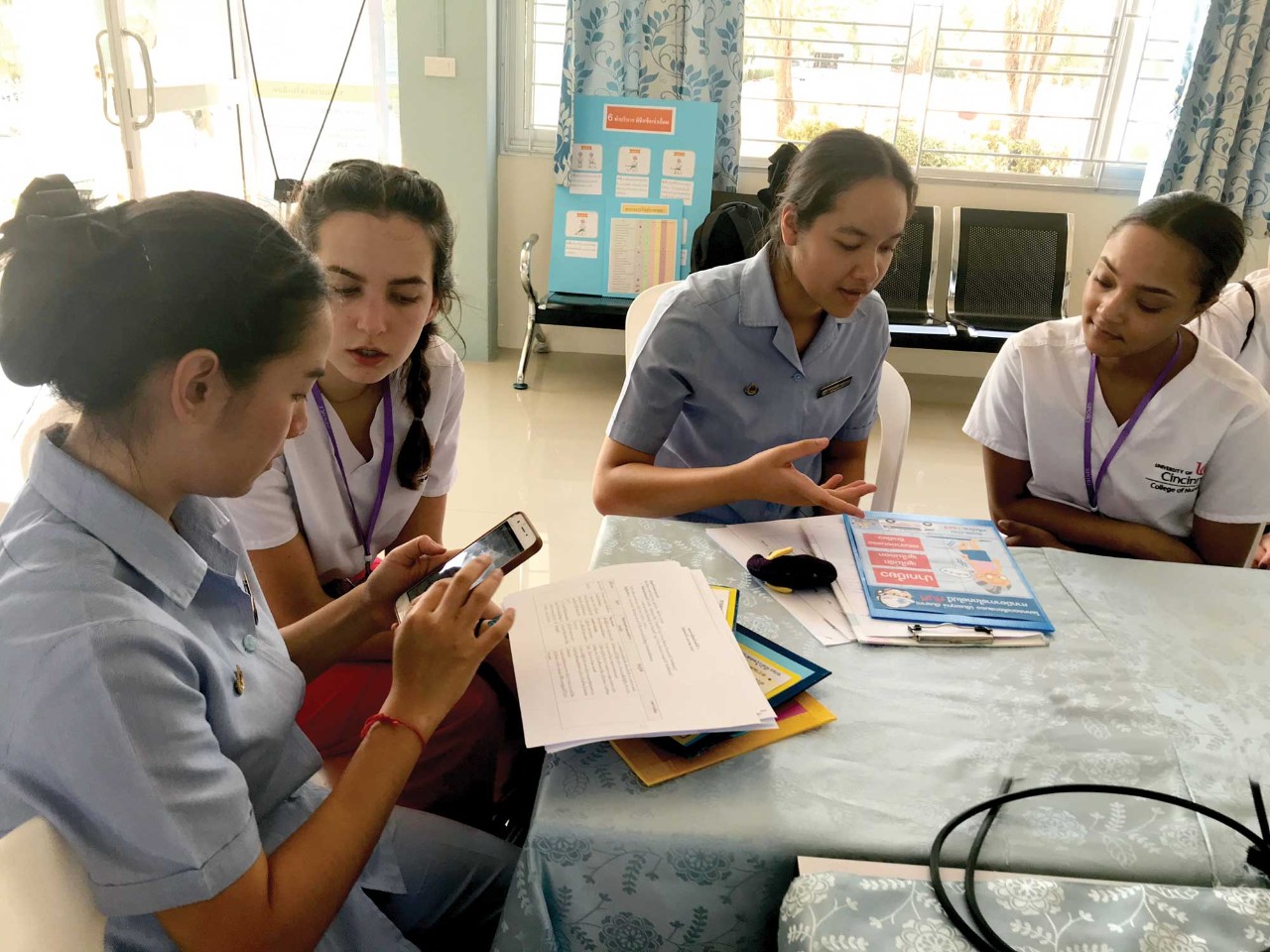 UC College of Nursing students in Thailand