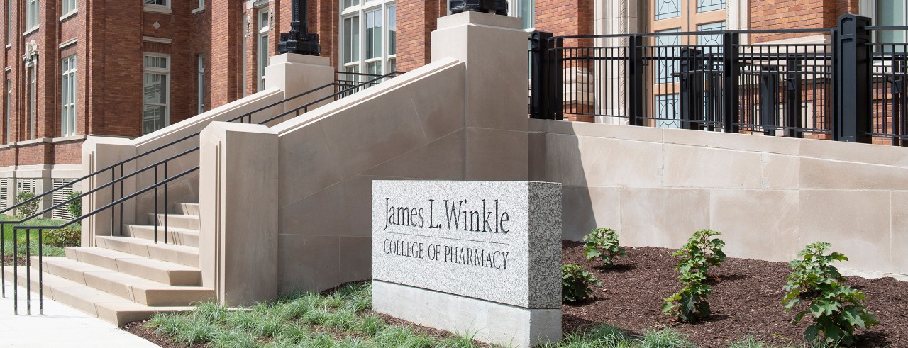 exterior view of the James L. Winkle College of Pharmacy