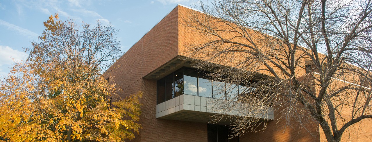Law building with Autumn Foliage