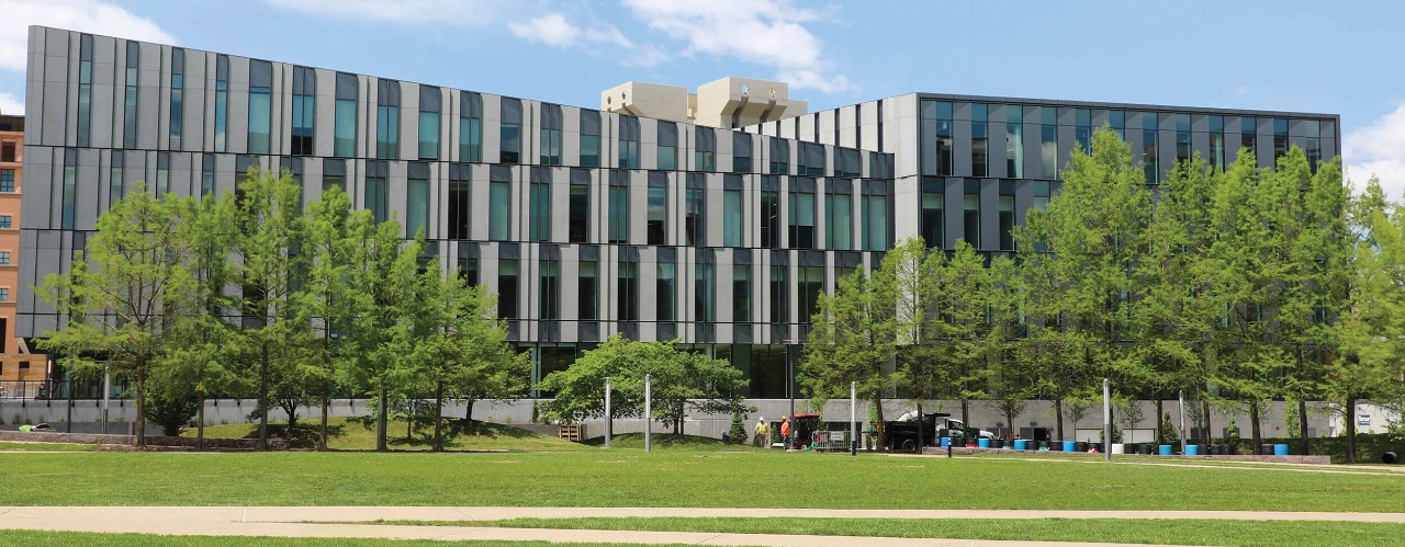 An exterior view of Lindner Hall