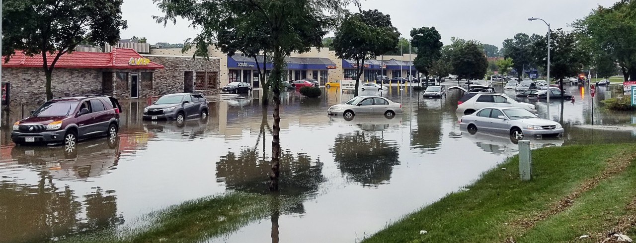 Flooded street