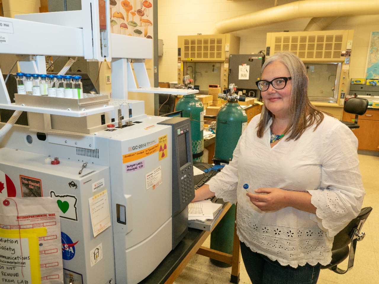 UC biogeochemist Amy Townsend-Small in her lab.