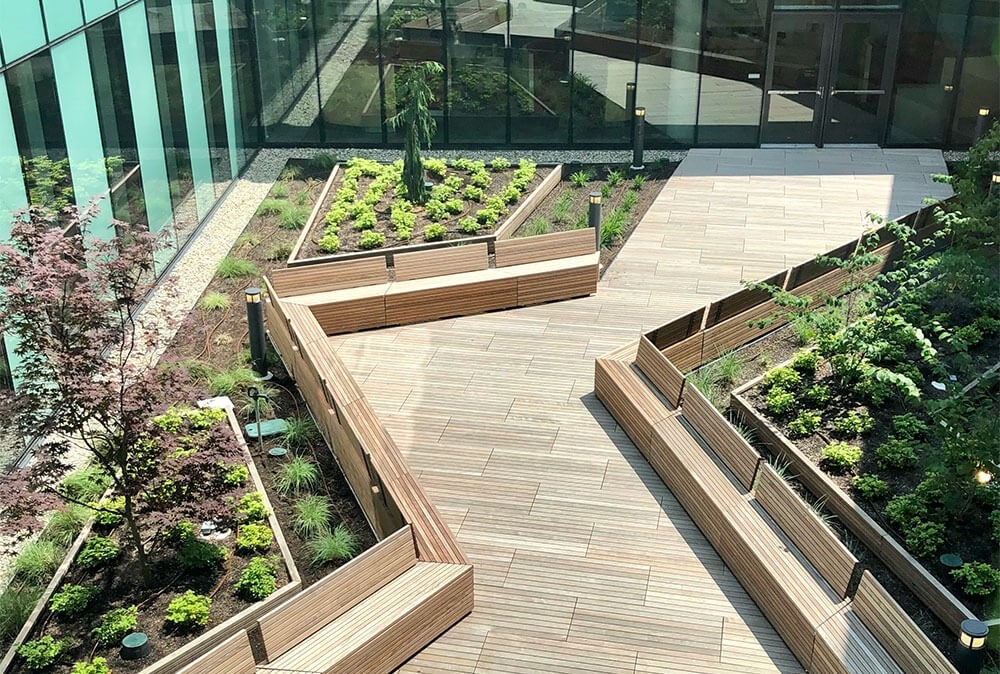 Lindner building courtyard