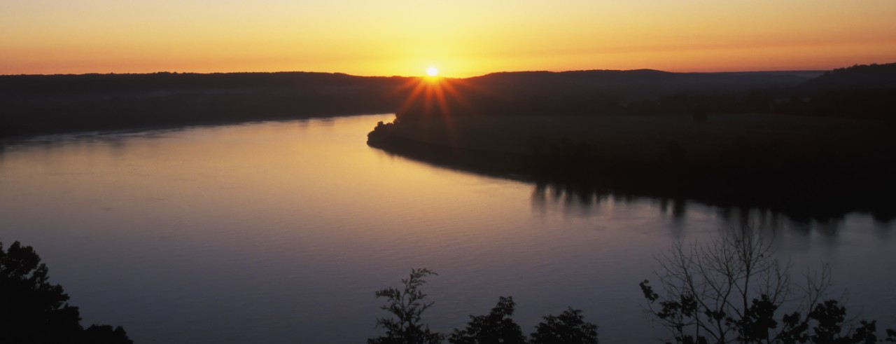 Ohio River at sunrise