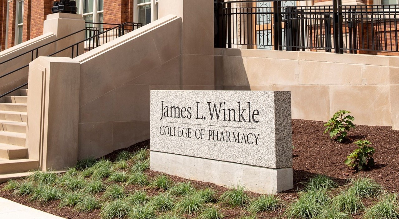 exterior of the James L. Winkle College of Pharmacy 