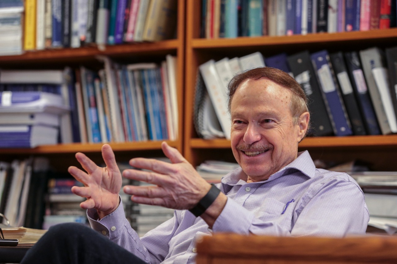 Ephraim Gutmark, Ph.D. in his office