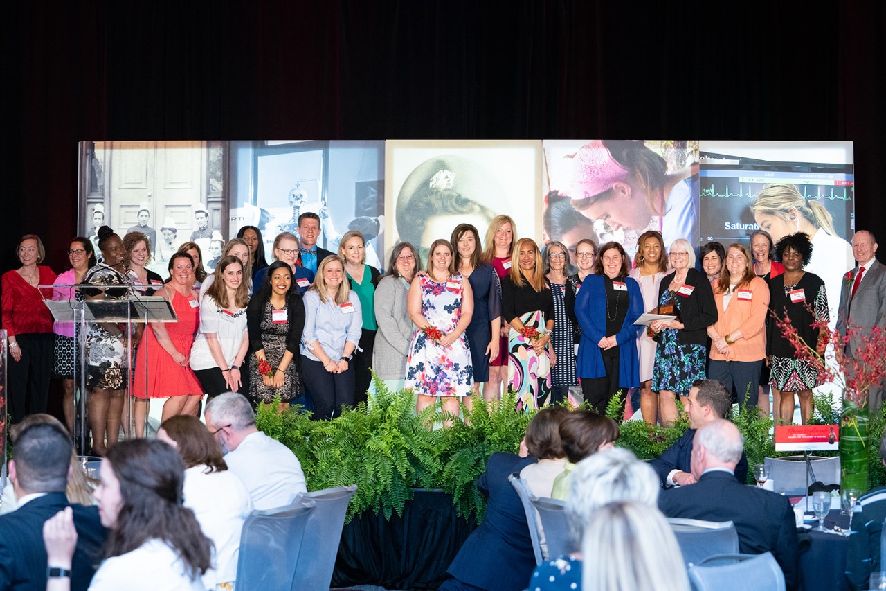 Recipients of the team award post at the 2019 Florence Nightingale Awards for Excellence in Nursing celebration