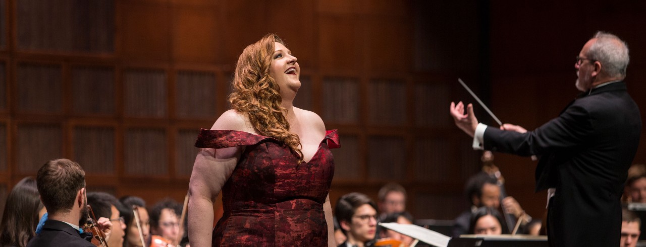 Tamara Wilson performs on stage during CCM's Sesquicentennial alumni showcase