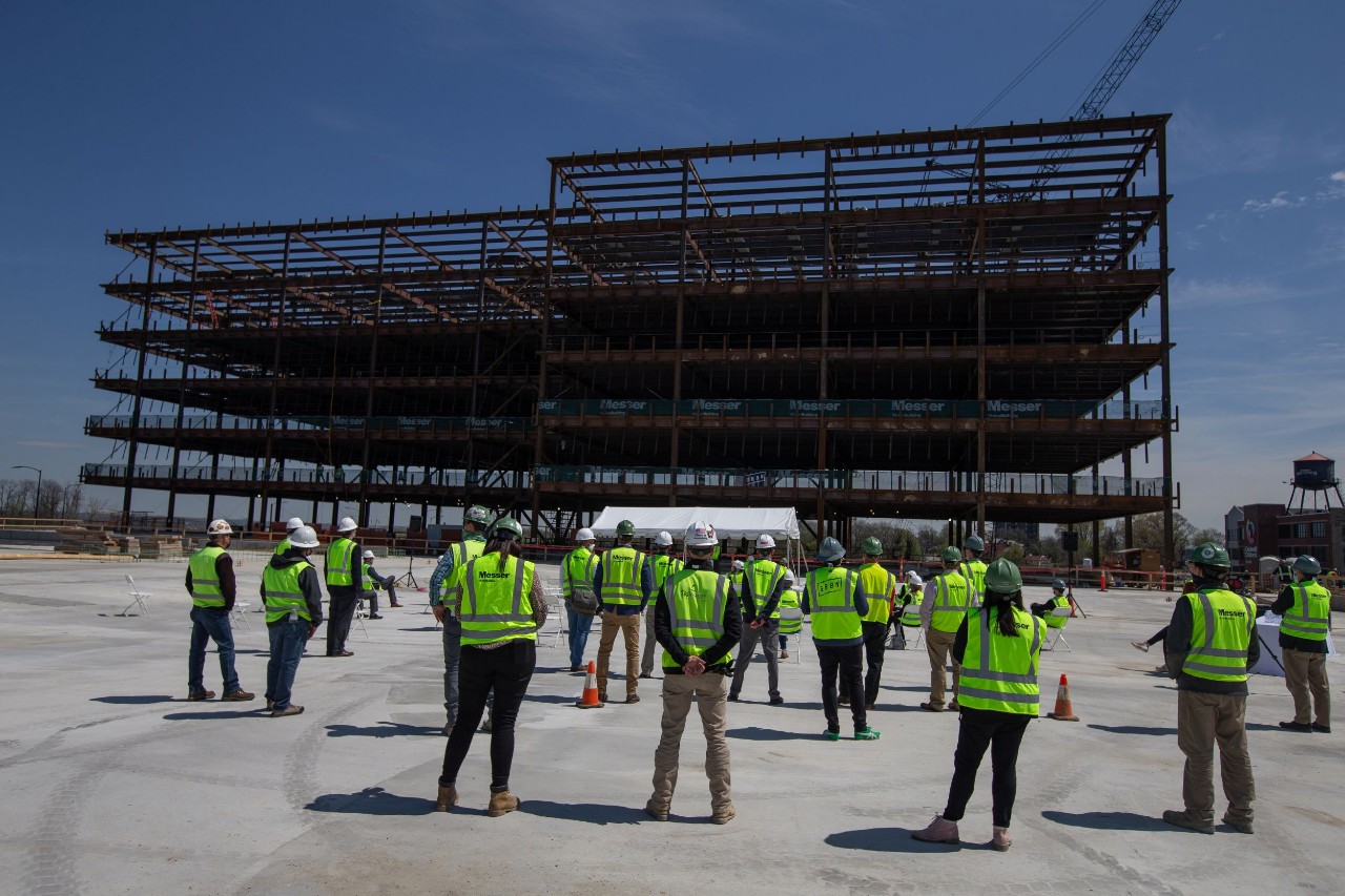 UC celebrates toppingout of Digital Futures Building University of