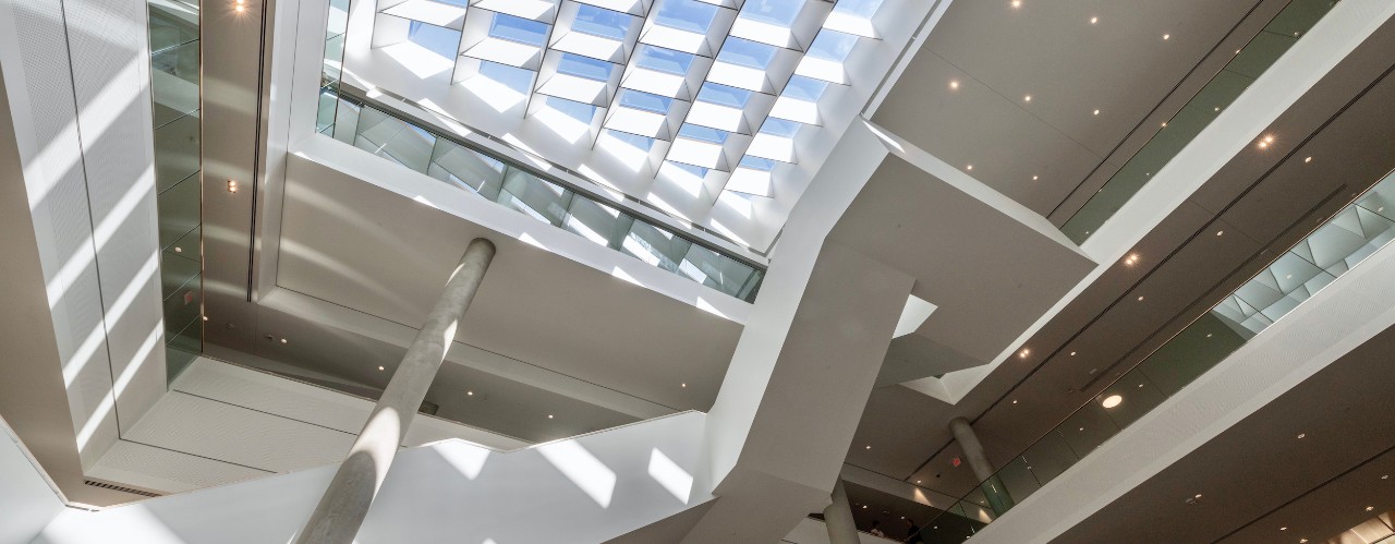 Mammoth skylight infuses interior of Lindner Hall in light