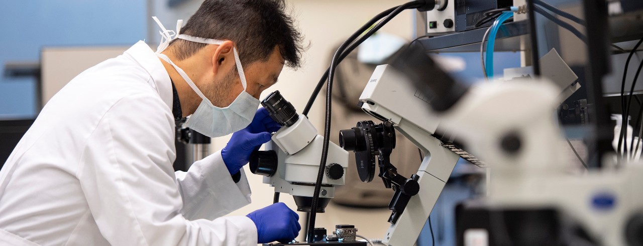 Taejeong Song, PhD, shown in a UC College of Medicine laboratory.