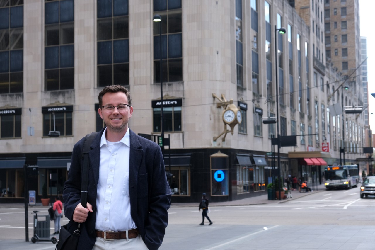 UC journalism grad and Cincinnati Business Courier senior reporter Tom Demeropolis.