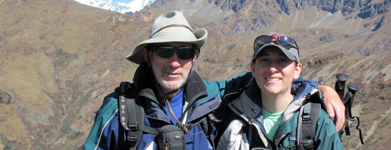 Ralph Spitzen and his daughter on a mountain climbing trip.
