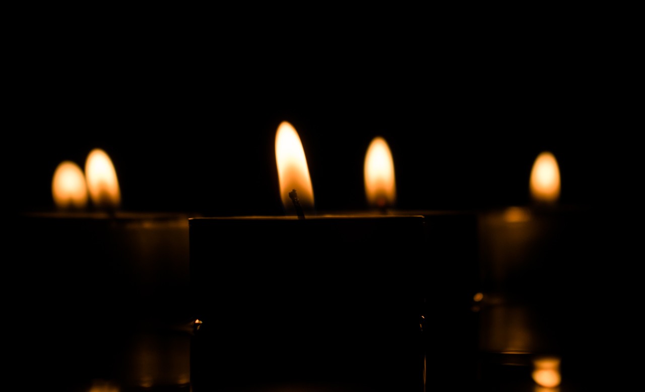 Photo of flickering candles