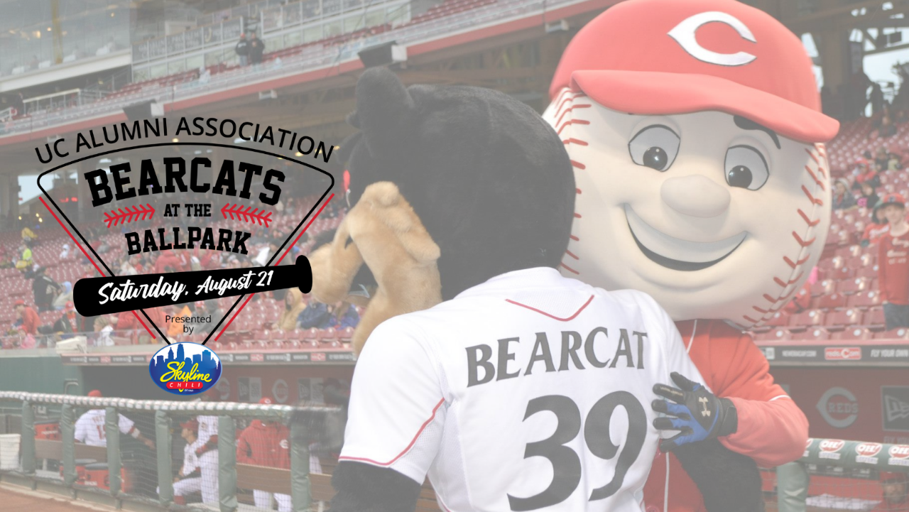 Bearcat hugs Mr. Red