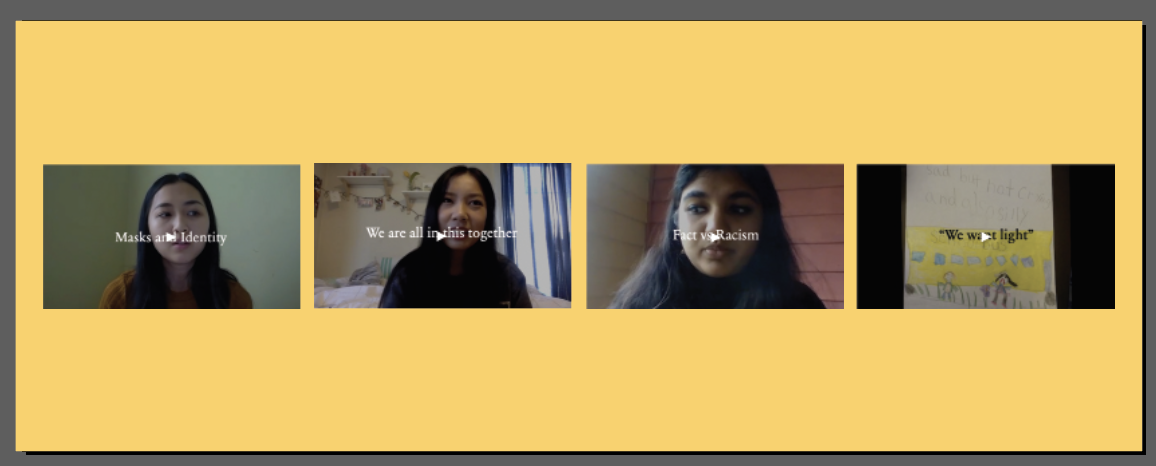 Screenshots from stroytelling project "Voices Against Racism and Stigma"