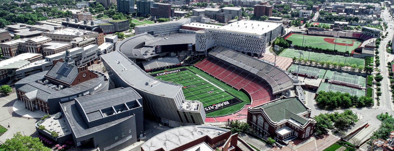 Aerial image of University of Cincinnati