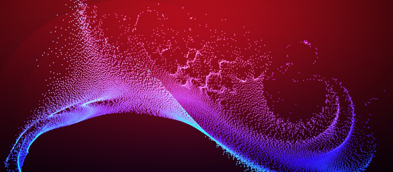 Artistic image shows liquid moving through vibrant colors