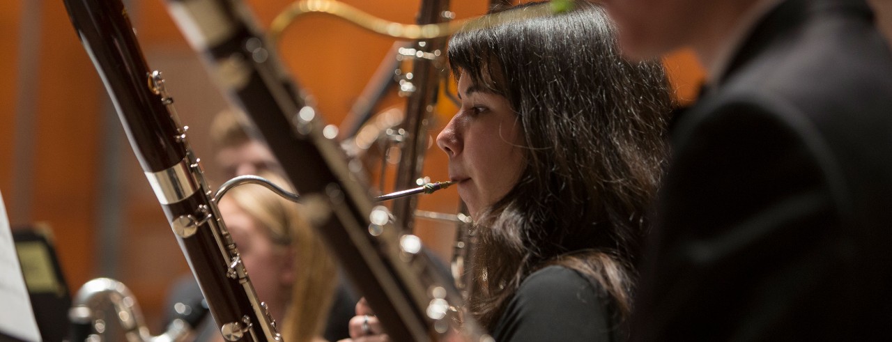 Bassoon students perform on stage