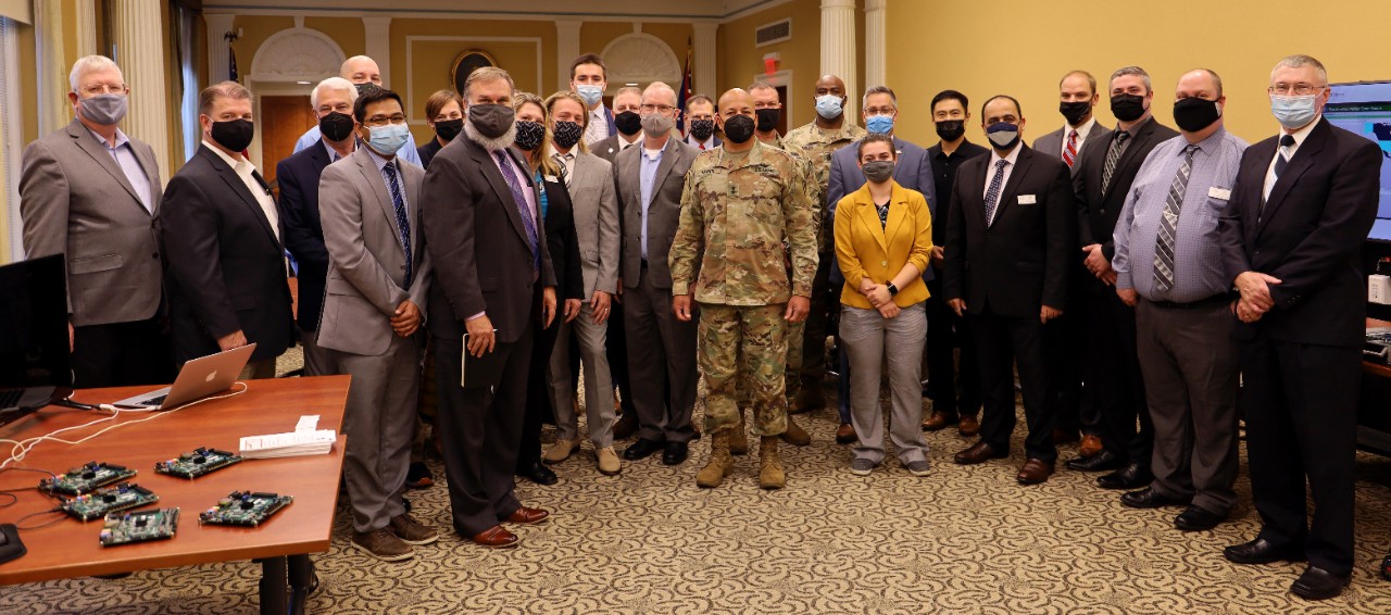 Group of people posing for a photo.