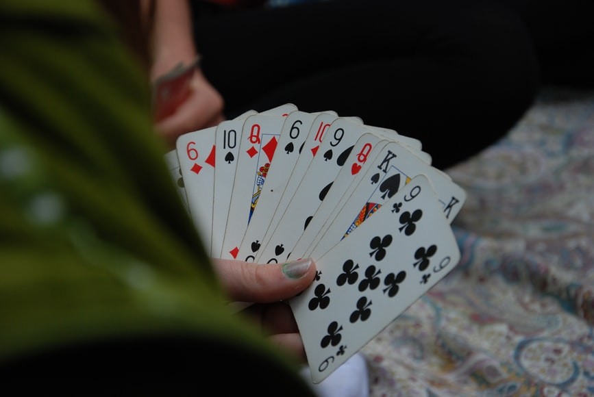 hand showing playing cards