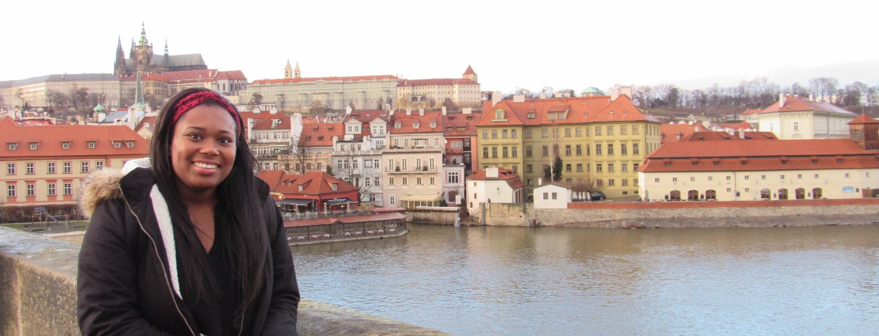 University of Cincinnati alumna Angelique Kennedy-Chavannes during her study abroad experience in Prague, Czech Republic.
