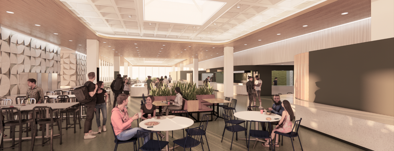 Artist rendering of renovations at MarketPointe dining center