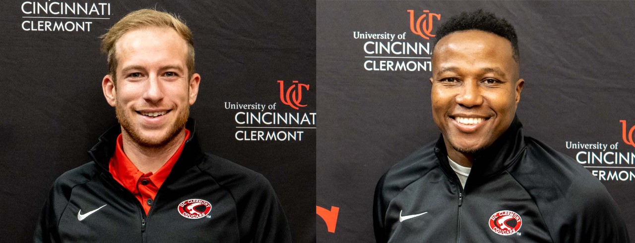UC Clermont men's soccer coach Avery Patton and women's coach Kemar Jackson.