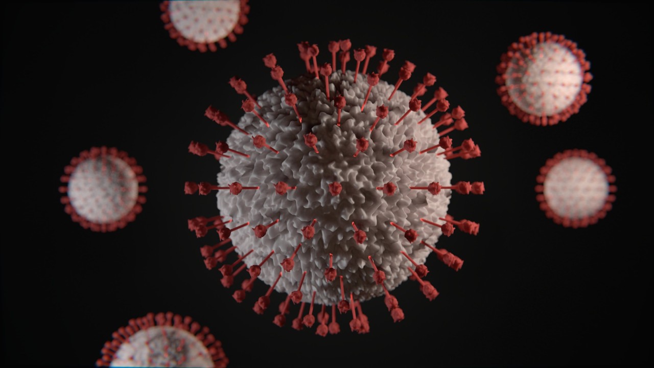 A graphic depiction of coronavirus.