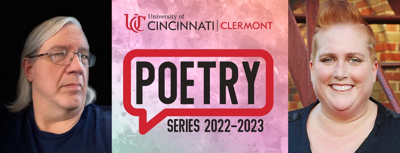 Author Bill Abott; UC Clermont Poetry Series 2022-23; author Avery M. Guess