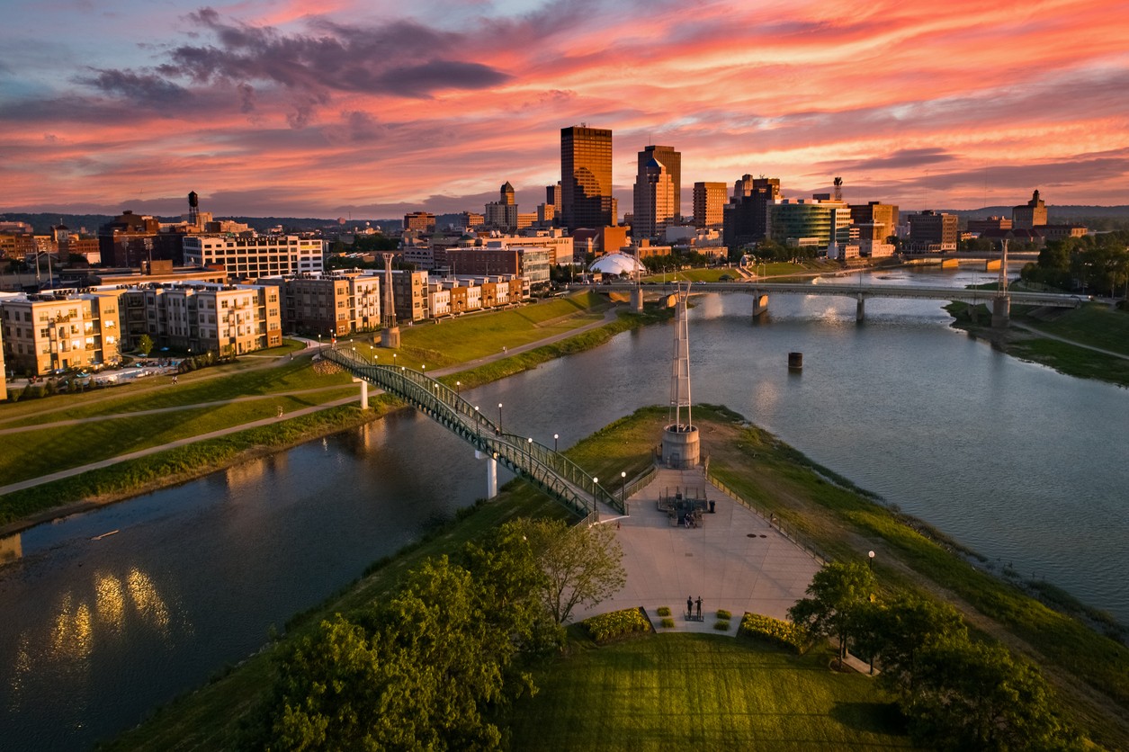 Dayton, OH at sunset