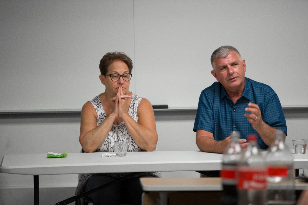 Nancy Smith is shown and a second Ohio Innocence Exoneree