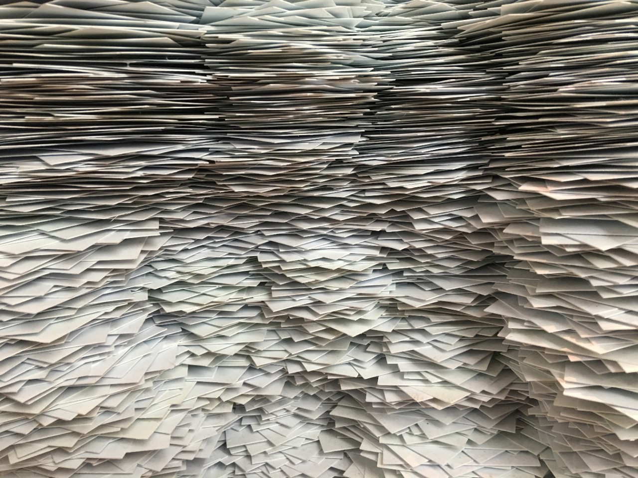 A stack of papers.