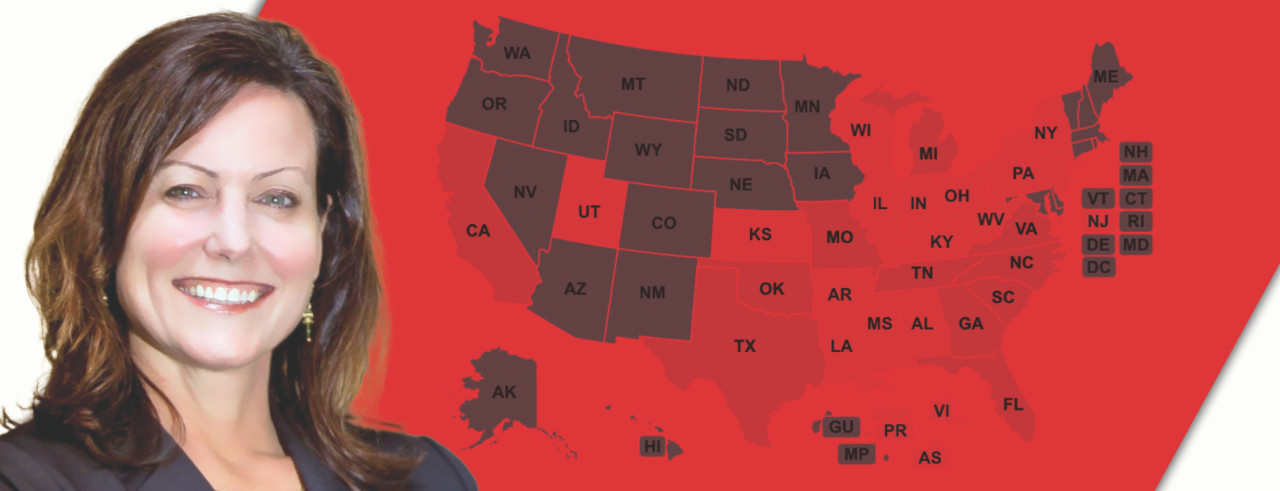 April Kapu and U.S. map noting practice authority by state