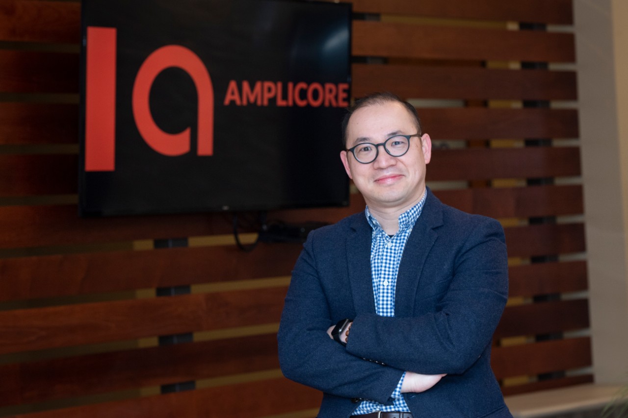 Chia-Ying James Lin at the Amplicore headquarters in Mason, Ohio. 