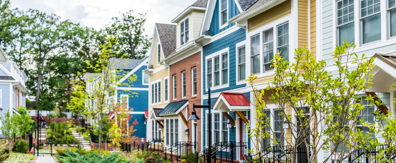 A row of houses.